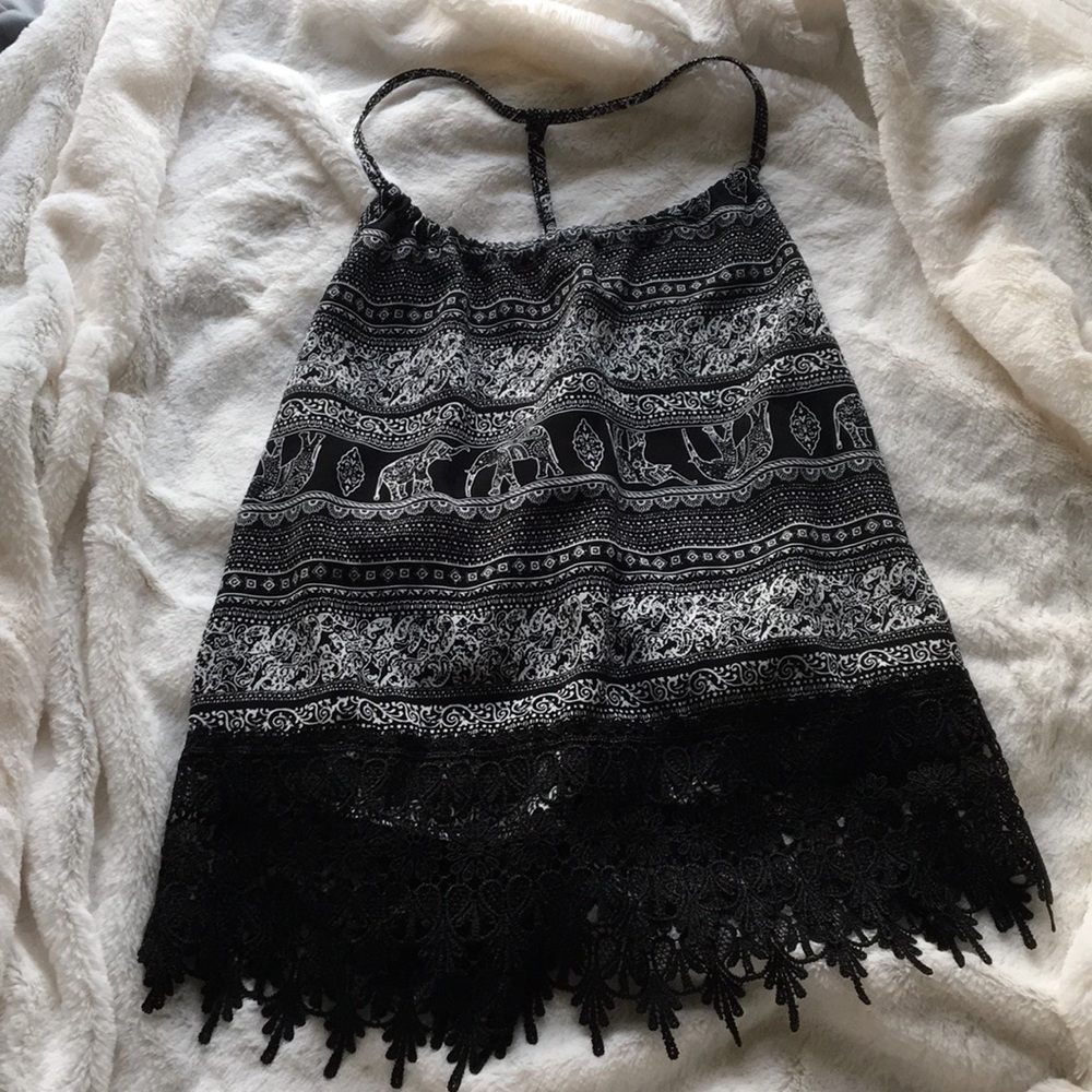Black & White Patterned Camisole from L.A. Hearts